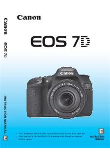 Canon EOS 7D V2 manual. Camera Instructions.